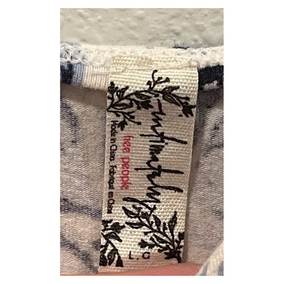 FREE PEOPLE Blue White Spaghetti Straps Mini Dress - Picture 2 of 4